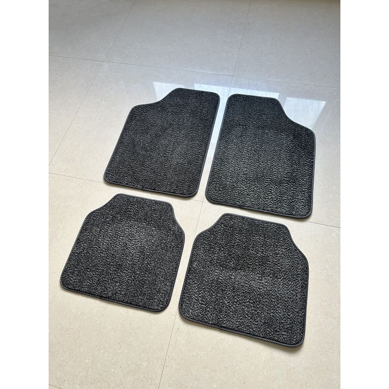 Suede Car Foot Mat Universal Floor Mat Surrounded by Protective Pad Carpet Car Foot Mat Wear-Resistant Non-Slip Mat Flame Retardant Mat