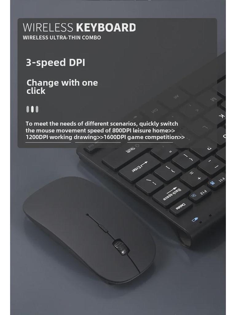 2.4G Wireless Keyboard for Notebooks, Desktops, Smart TVs