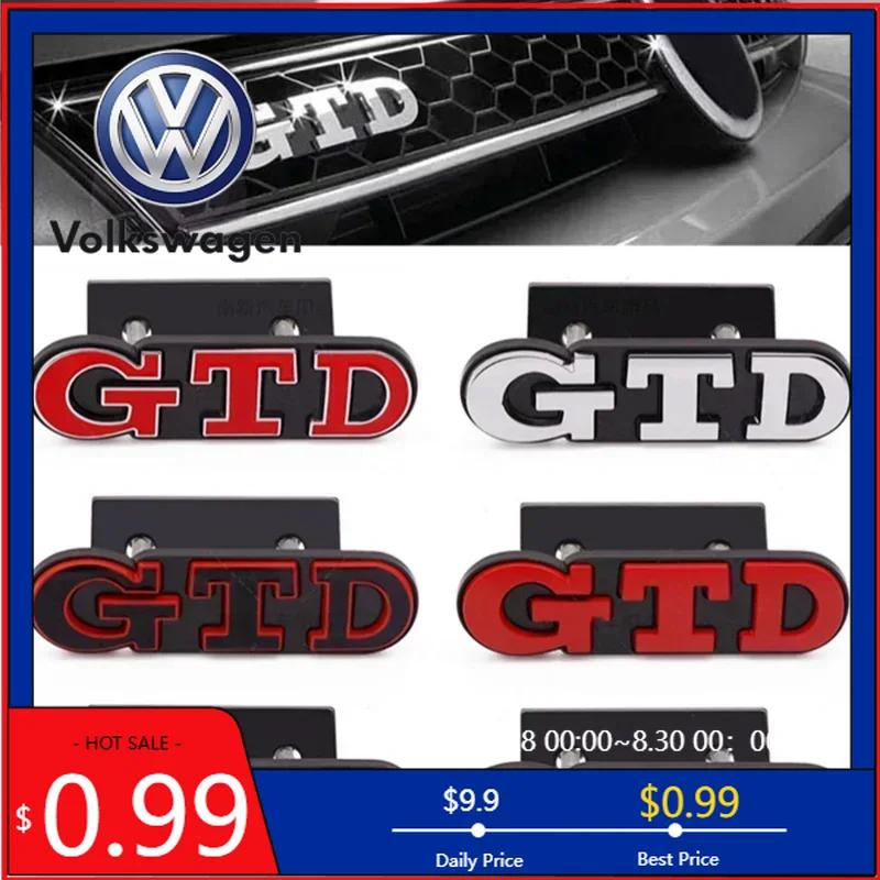 LMN1 VW 2026 Hot 3D Metal Car Front Grill GTD Logo Rear Trunk Sticker Emblem Badge For Volkswagen VW Golf 4 5 6 7 7 MK4 MK5 MK6 MK7 M