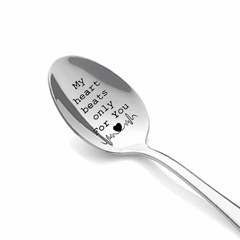 Christmas Wedding Anniversary Valentine's Day Gift Stainless Steel Long Handle Spoon Spoon