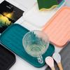 Square Silicone Drain Tray,Kitchen Storage,Fruit Drain Pad Storage Tray,Bathroom Storage,Dressing Table,Desktop Storage Tray
