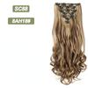 MISSQUEEN Long Wavy Ombre Hair Extensions 16 Hairpins Clipped In The Hair Extensions To Synthesize A Heat Resistant Thick Wig