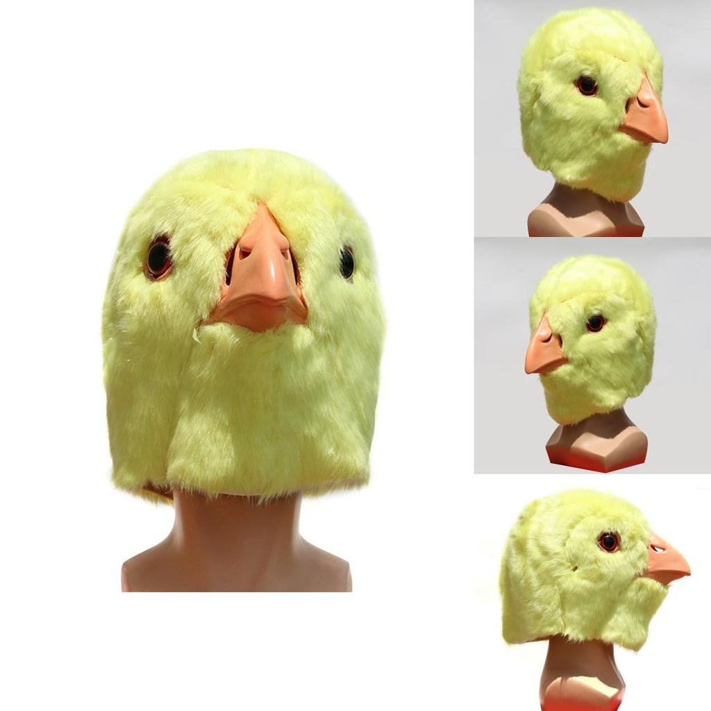 Latexová maska kuřátka se zábavným designem pro Halloweenskou kostýmovou párty a DIY cosplay