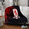 Football Club Middlesbrough Flannel Blanket, Soft Polyester, Modern Design, All-Season for Camping, Travel, Gifts for Holidays or Birthdays