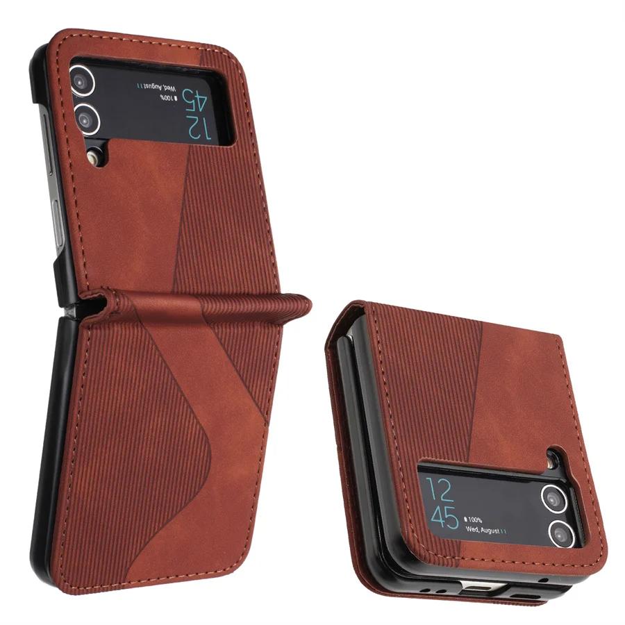 Luxury Case For Samsung Z Flip 4 5 6 Flip3 5G Leather Armor Back Cover For Samsung Galaxy Z Flip 7 FE Case Z Flip 3 5 6 7 Funda