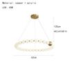 French Pearl Necklace Dining Chandelier Nordic Living Room Chandelier Full Copper Chandelier Buddha Bead Acrylic Lamp