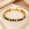 Women's Titanium Steel Multi-color Zircon Bracelet - Luxurious, Versatile, and Fade-resistant