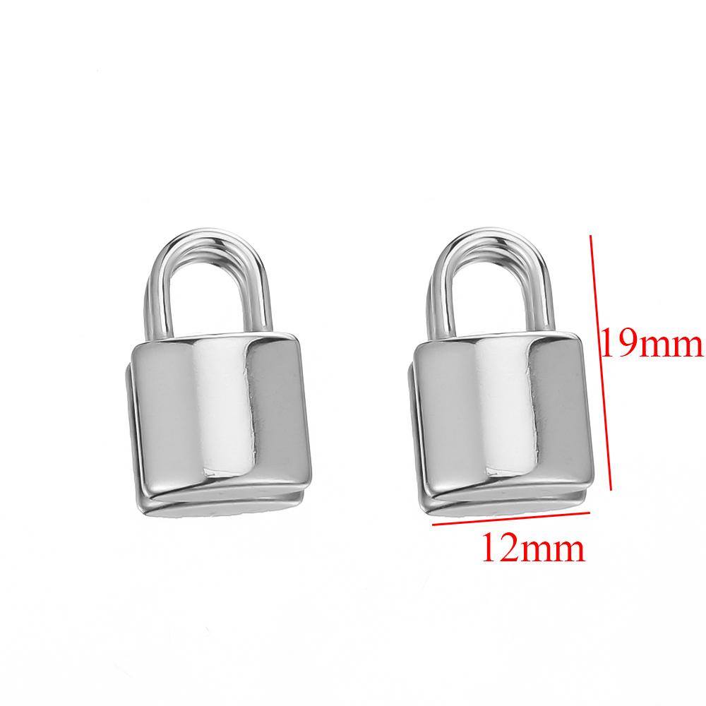 5pcs Stainless Steel Lock Charms for DIY Jewelry Making Necklace Hip Hop Pendant Findings PadLock Accessories Crafts Supplies