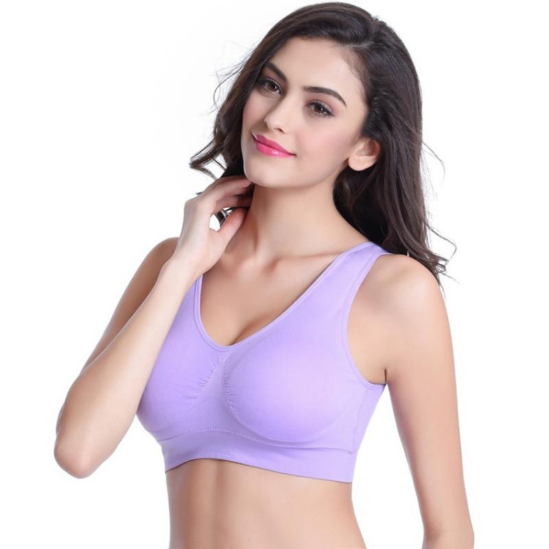 Plus Size Seamless Wireless One Piece Thin Shaping Sports Yoga Bra For Women