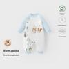 Neugeborene Jungen Gepolsterter Jumpsuit aus reiner Baumwolle - Warm, Nahtlos, Langarm Strampler für Herbst/Winter