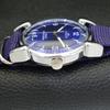 VINTAGE HAND-WINDING SWISS MENS REFURBISHED BLUE COLOR DIAL WATCH A700819-5 R205a-a700819