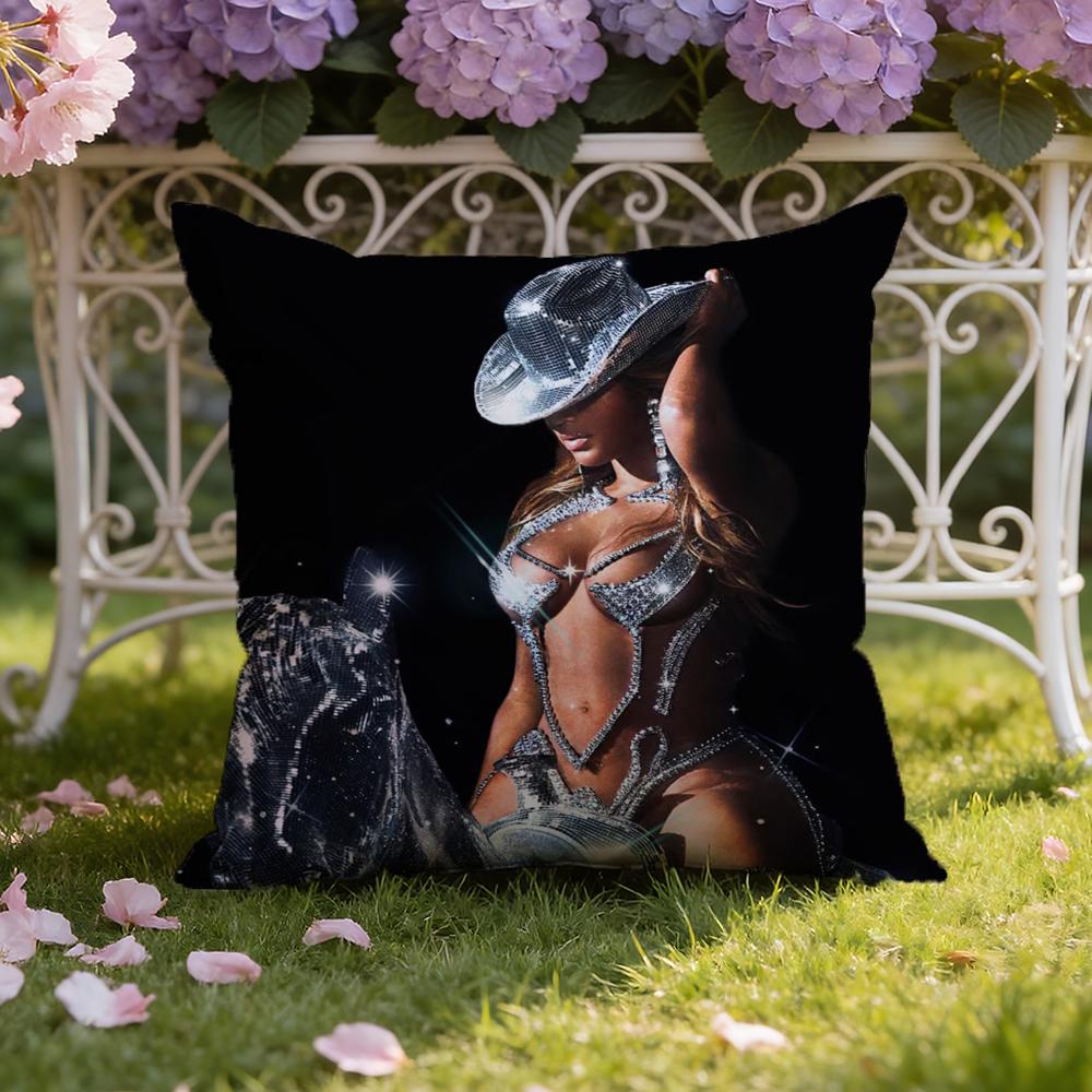 Singer B-Beyonce C-Cowboy Cushion Cover Home & Car Dual-Scene Pillow Cover: Reversible for Premium Comfort
