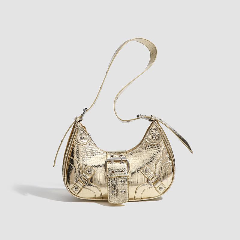 Krokodillemønster Tekstur Utsøkt Underarmsveske Høst og Vinter Høyverdig Retro Allsidig Mote Halvmåneveske Kvinner