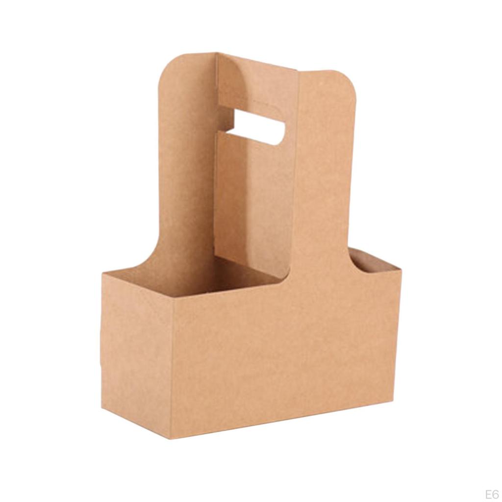 10 Pack Cup Drink Carrier with Handle for Coffee Holder Foldable Carriers Bubble Tea And Juice