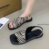Fashion Hot Sale Women Leopard Sandals Summer Mixed Colors Outdoor Shoes for Women Casual Beach Large Size Wedge Sandals Pumps De Mujer