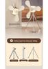 USB Rechargeable Portable Ceiling Fan Light for Dorms, Camping, and Home Use