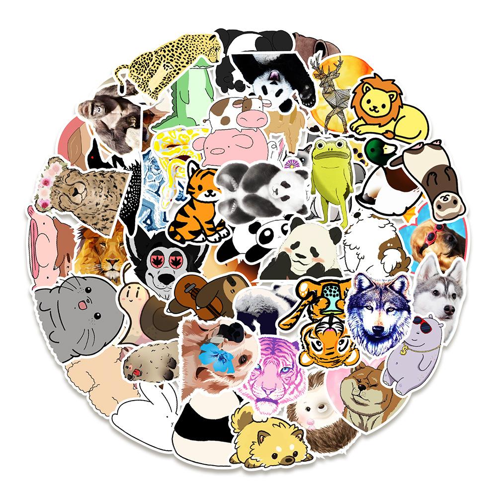 

50 New Animal Collection Graffiti Stickers Mobile Phone Water Cup Suitcase Car Waterproof Stickers