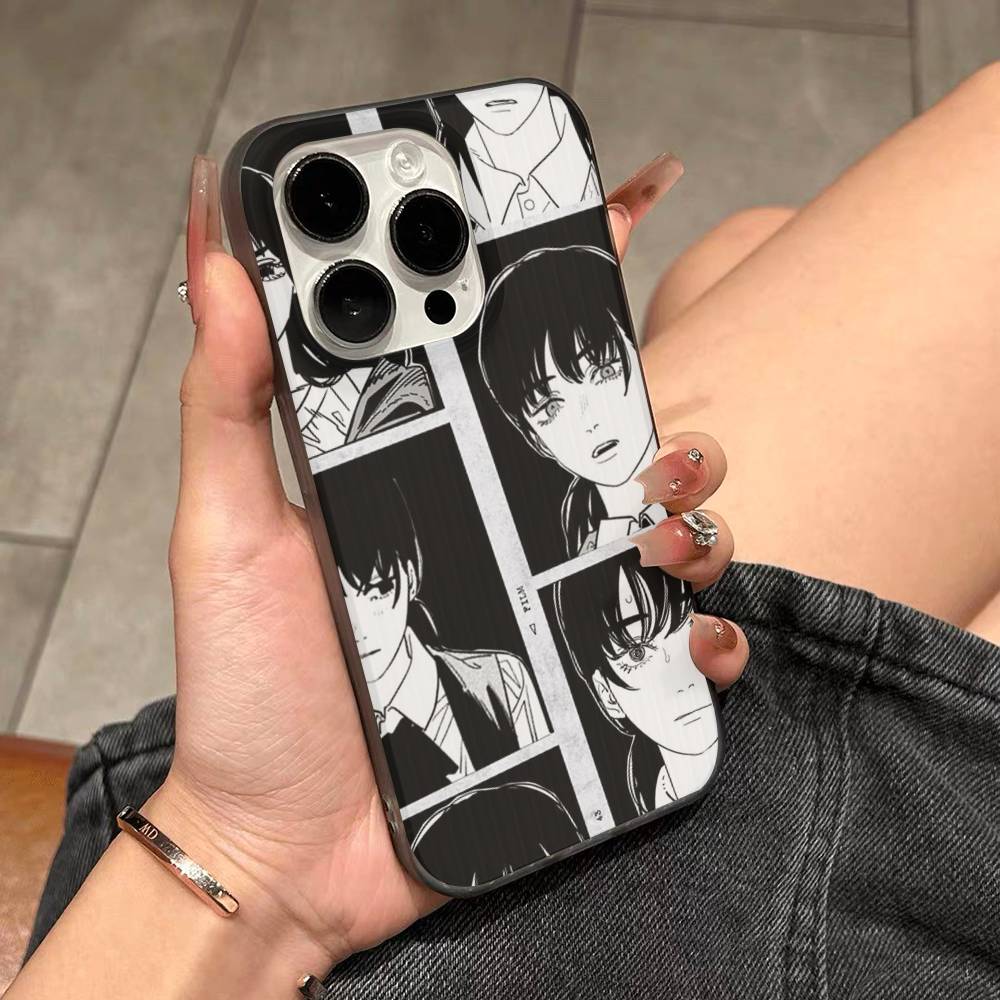 Asa Mitaka Chainsaw Man Anime Manga Handyhülle Für IPhone 16 15 17 Pro 11 12 13 14 Pro Max Plus Weiche Wellen-Silikonhülle