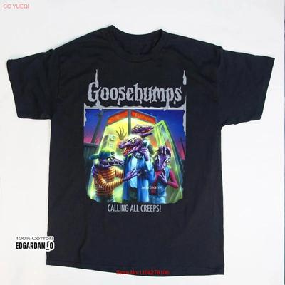 Goosebumps Calling All Creeps Halloween Black T Shirt Size S 5XL Vintage Washed Soft Graphic Casual Homme Fashion Stretched