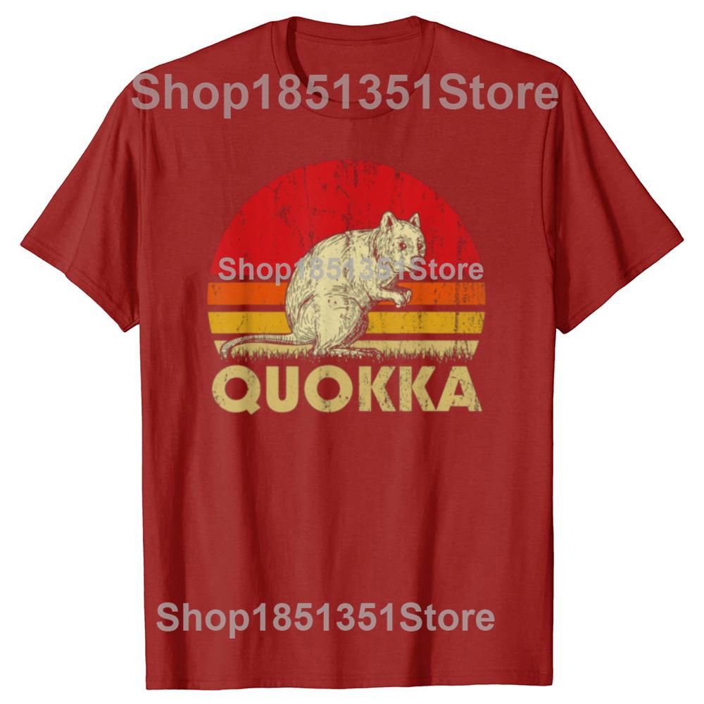 Vintage Quokka Graphic Retro Sunset Quokka Lovers Tshirts Men Womens Fashion Casual Tshirt 100 Cotton Loose Oversized T Shirt S