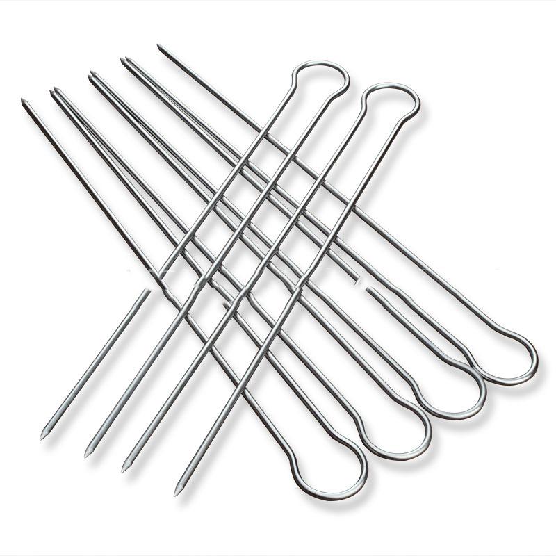 Household All Stainless Steel Barbecue Fork Barbecue Tool U-shaped Barbecue Chicken Wing Fork, 6 Thick Barbecue Forks