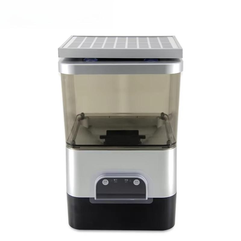 Solar Panel Fish Feeder China Manufacturer Wholesale New Automatic Pet Feeder чёрный