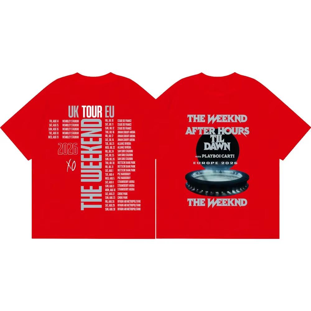 Camisetas Da Tour 2026 The Weeknd After Hours Til Dawn Moda Hip Hop Camisetas De Unisexga Curta Para Hounisexs E Mulheres