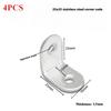 4PCS Furniture Stainless Steel Corner Code 90 Degree Right Angle Wardrobe Table and Chair Fixed Bracket Square Angle Iron