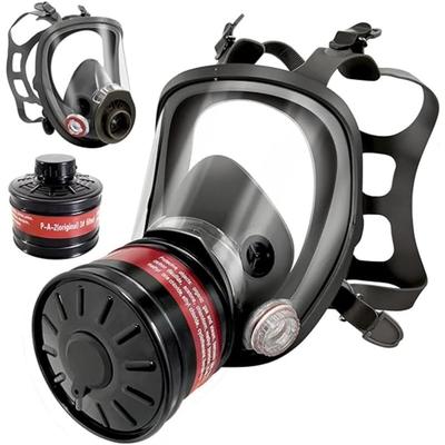 Full Face Respirator Mask, Gas Mask with 40mm Activated Charcoal Filter for Gases, Vapors, Dust, Chemical Perfect for Painters and DIY Project