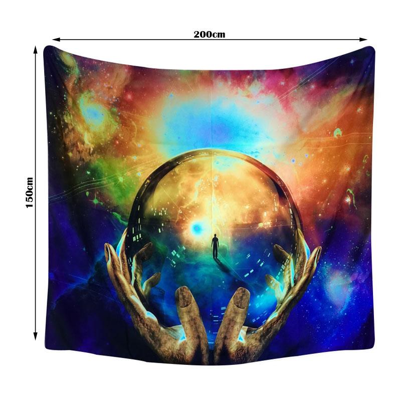 UV Fluorescent Tapestry Print Wall Hanging Art Home Decor