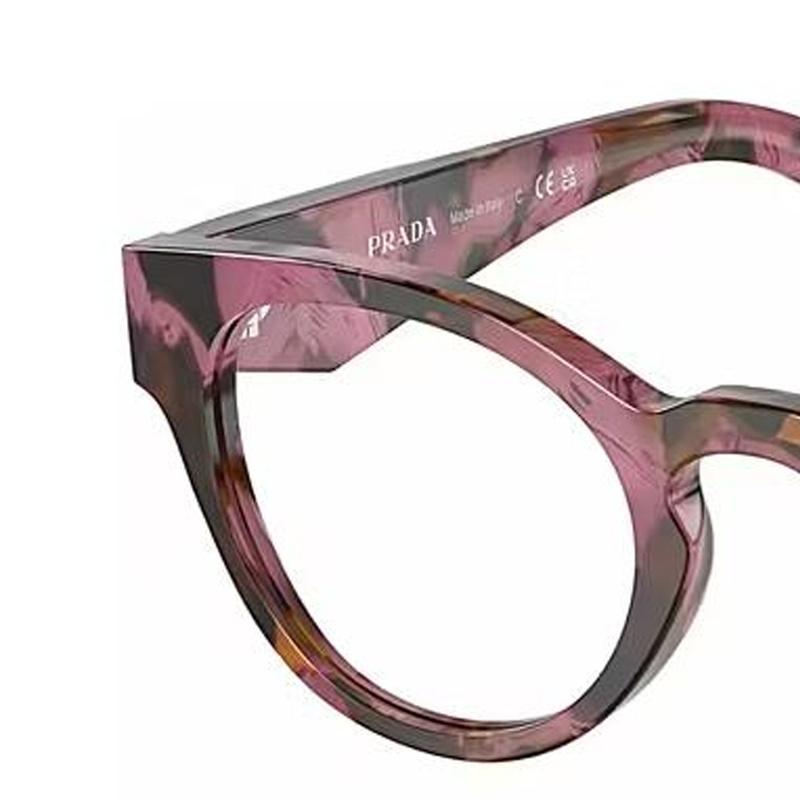 Prada Brand Logo Oval Optical Frame Women's Tortoiseshell