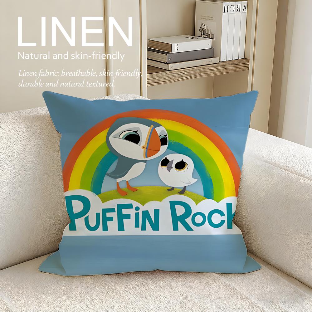 Animation Puffin Rock Cushion Cover Pillowcase Set Pcs X X Breathable Washable Sofa Cushion Cover