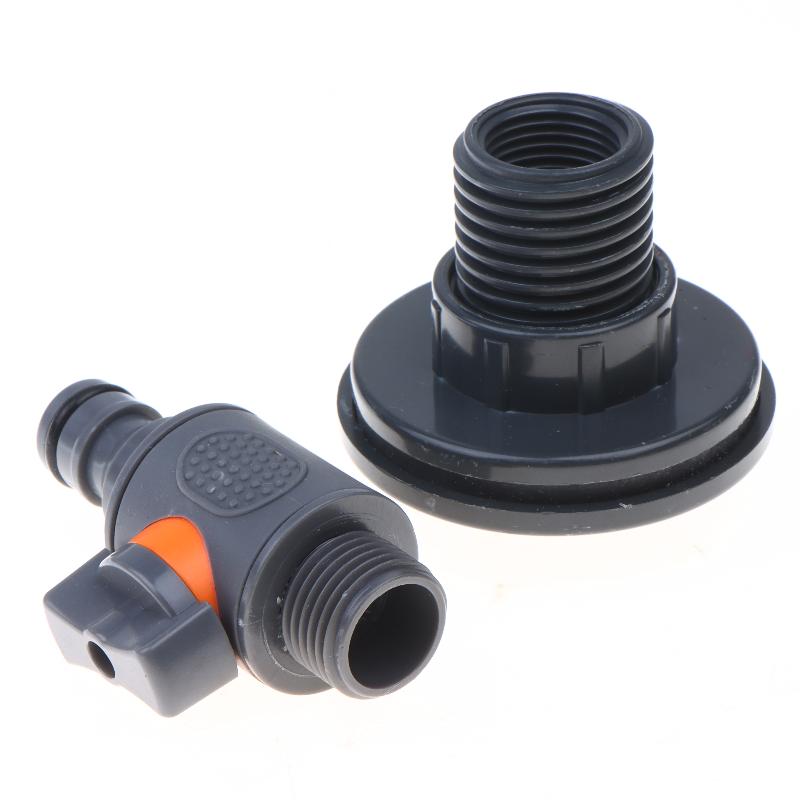 Pvc Water Tank Straight Valve Nipple Quick Stop Connector Rubber Coated Adapter Matching Pink Tape Plumbing