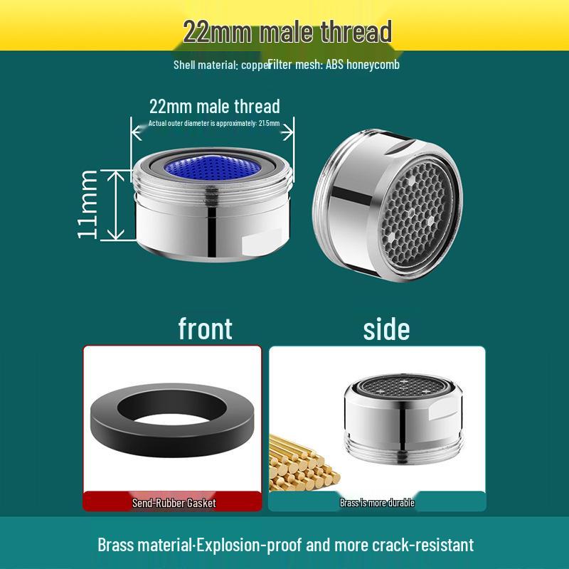 Anti-Splash Faucet Aerator with Filter Screen for Kitchen Sink