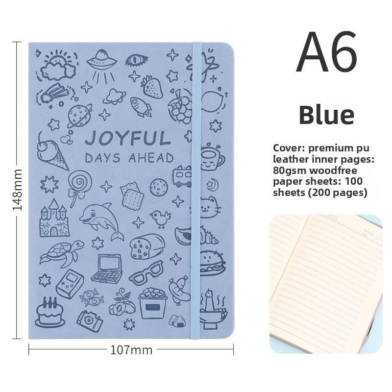High-value Notebook Printed Leather Notepad Cute College Student Postgraduate Entrance Examination Meeting Minutes Book