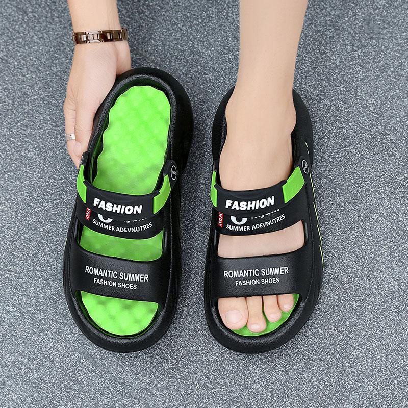 Fashion Massage Men Slippers Summer Breathable EVA Slippers Dual Purpose Sandals For Men Lightweigh Sumer Shoes For Men Plus Size 39-48
