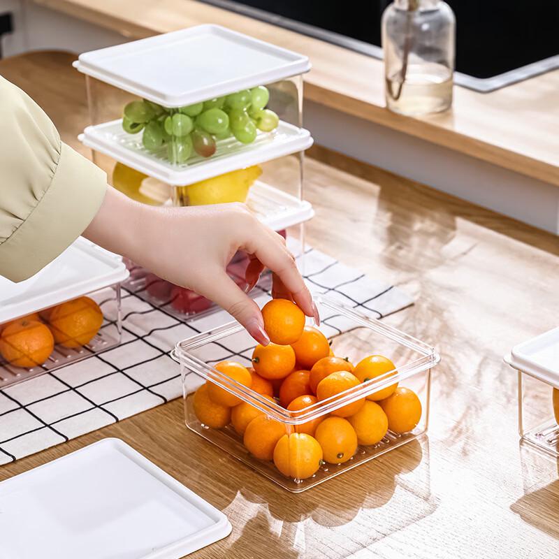 ZISIZ Refrigerator Organizer Box with Handle