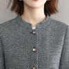 Frühling und Herbst Koreanische Version des kleinen Anzugs Karomantel Damen Temperament Tops Einreihige Knöpfe Alleskönner Slim Fit