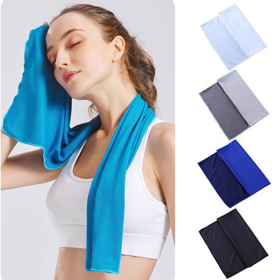 Cooling Fitness Towel Quick Drying Sweat Absorbing Breathable Large Rectangle Men Women Gym Yoga Workout Outdoor Sports Towel