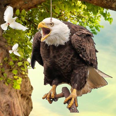 Realistische Vogelabwehr Vogelscheuche Wasserdicht Vögel Vertreiben Anhänger Falscher Adler Vogelscheuchenanhänger Garten Terrassen Schutzanhänger