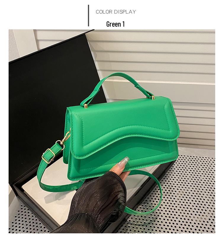 Retro Solid Color Crossbody Bag - Fashionable Simple Design, Commuting Shoulder Handbag, Small Square Shape