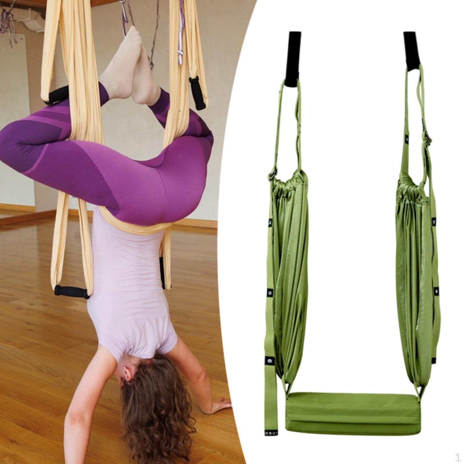 

Ремінь для йоги, розтяжка для ніг, розтяжка для талії, спини, інверсійний тренажер для тренажерного залу зелений