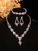 European Style Diamond-Inlaid Evening Necklace & Jewelry Set for Brides
