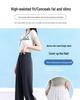 Women's Plus Size Black Ice Silk Wide-Leg Summer Pants - Loose, Slimming, High Elastic, Cool Straight-Leg Design.