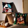 Cute Color Dogs Cushion Cover Anti-dustmite Pillowcase Invisible Zipper Silky Short Plush Sofa Cushion Cover
