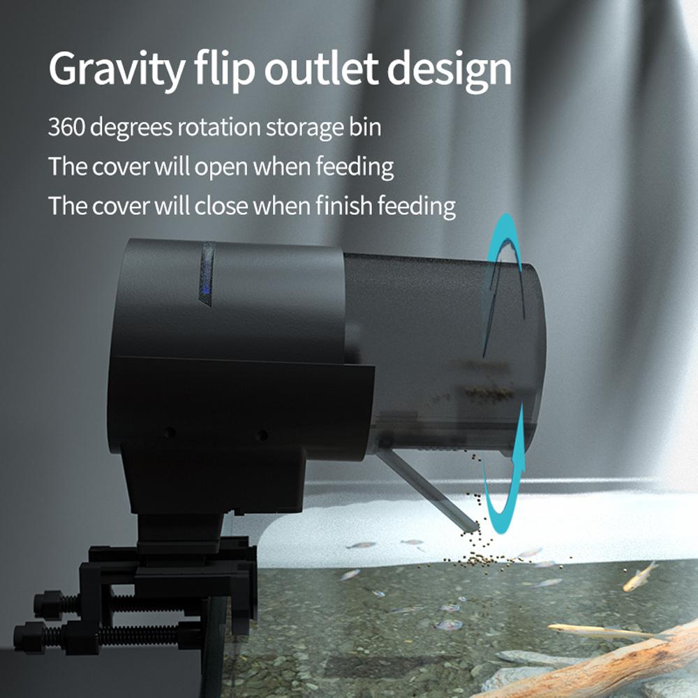 WiFi Intelligent Timing Automatic Feeder Aquarium Goldfish Feeder 210ML Large Capacity Fish Feeder Mobilephone APP