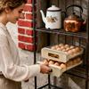 1pcs Kitchen Egg Storage Box Refrigerator Fresh Plastic 2-Layer Drawer Type Large Capacity Storage Home Kitchen Organizer Rack
