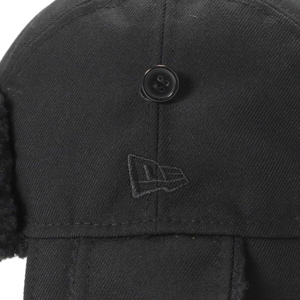 NEW ERA Trapper Woven Patch Pilot Cap Boa Fleece Black XL Warm Winter Hat Unisex