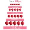 20 Pcs  Mini Balloons Sticks Red Balls Cake Picks Cake Topper Balls Cake Decorations for Wedding Birthday Cake Decorations