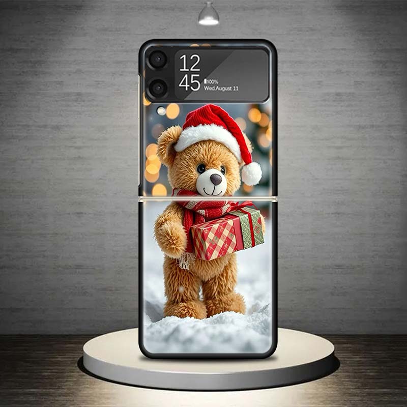 

Animal Brown Cute Bear Phone Case For Samsung Galaxy Z Flip 7 6 5 4 3 5G Shockproof Cover Z Flip7 Flip6 ZFlip5 Flip3 Flip4 Luxur Samsung Z Flip 6
